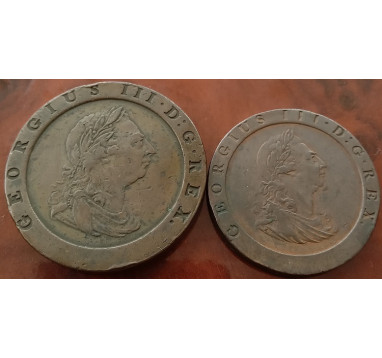 1797г. Великобритания. Лот из 2-х монет.