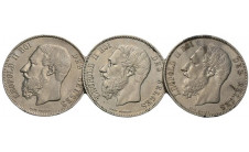 1869-1871г.г. Бельгия. 5 франков