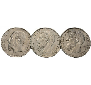 1869-1871г.г. Бельгия. 5 франков