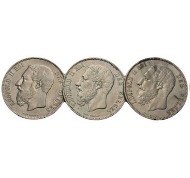 1869-1871г.г. Бельгия. 5 франков