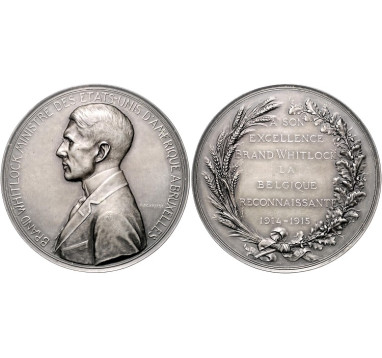 1915г. Бельгия. Медаль в честь Американского посла. 1915г. Бельгия. Медаль в честь Американского посла.