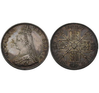 1887г. Великобритания. Двойной флорин